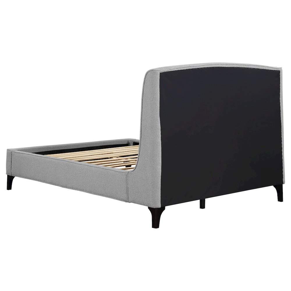 Mosby Upholstered Eastern King Wingback Bed Grey. Picture 7