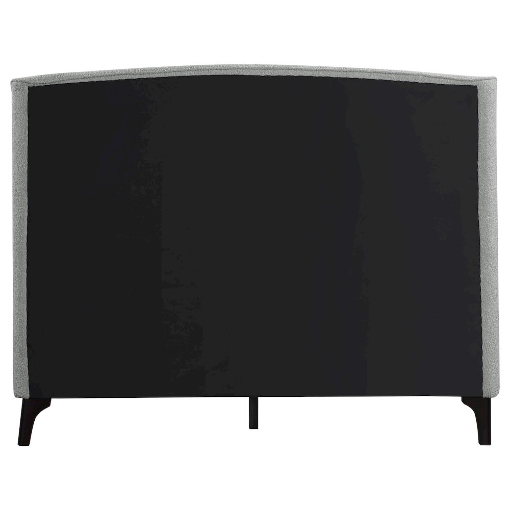 Mosby Upholstered Eastern King Wingback Bed Grey. Picture 8