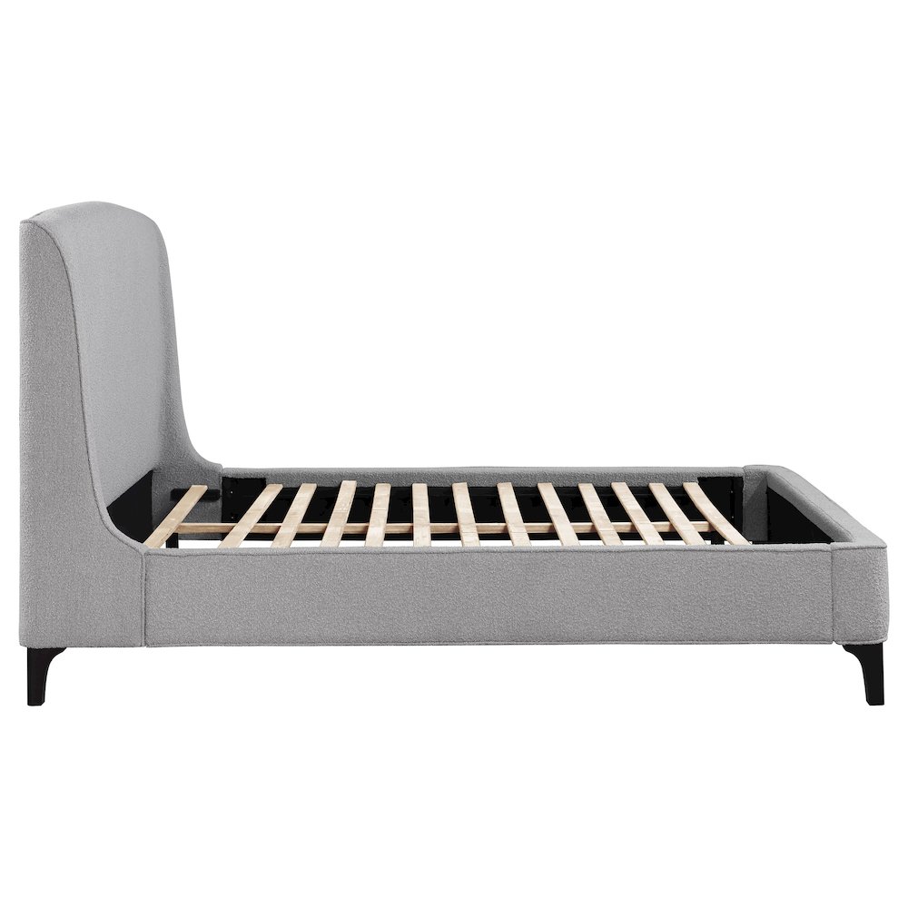 Mosby Upholstered Eastern King Wingback Bed Grey. Picture 10