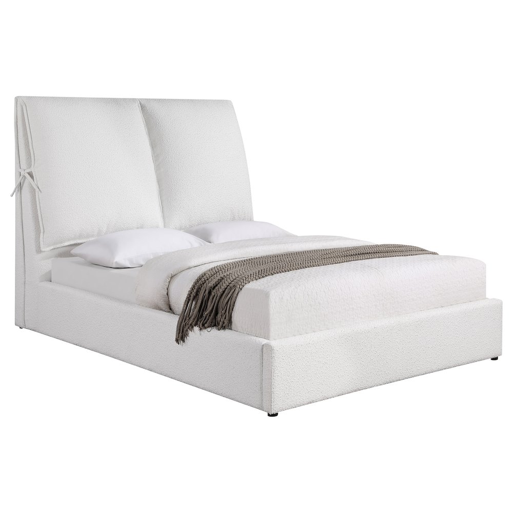 Gwendoline Upholstered Queen Panel Bed White. Picture 3