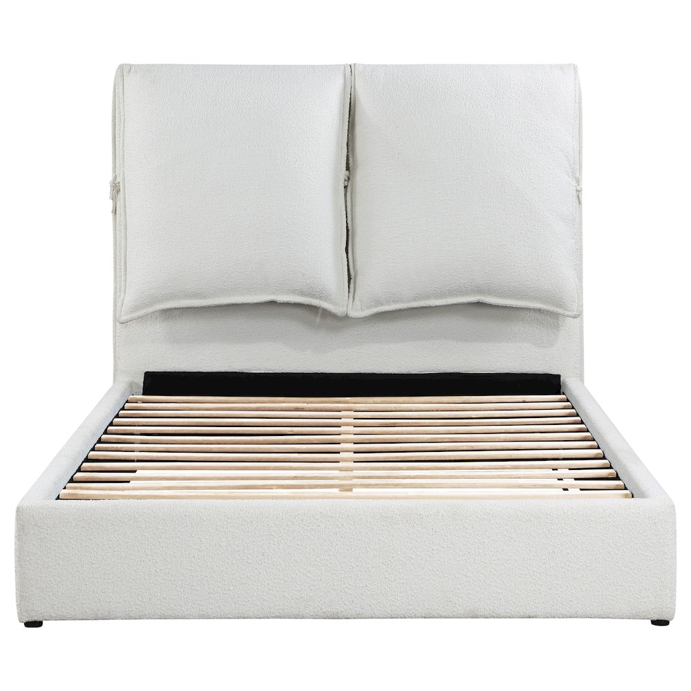 Gwendoline Upholstered Queen Panel Bed White. Picture 4