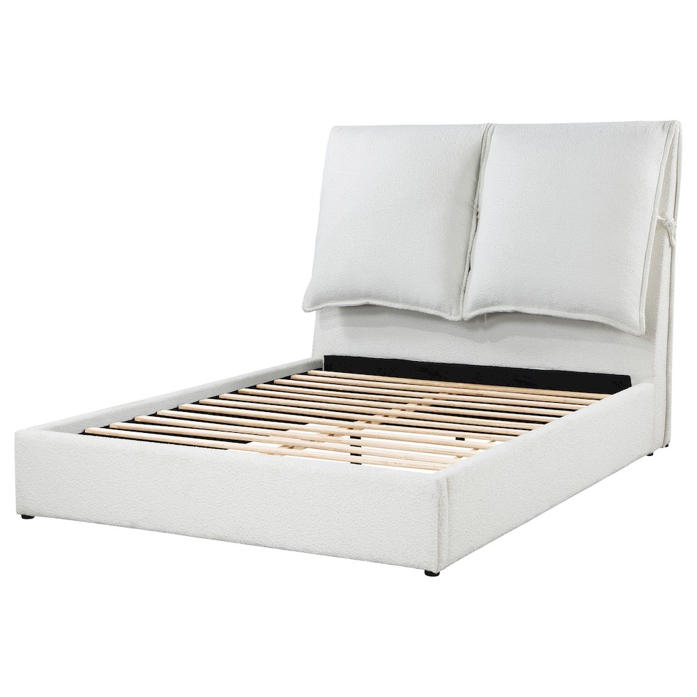 Gwendoline Upholstered Queen Panel Bed White. Picture 5