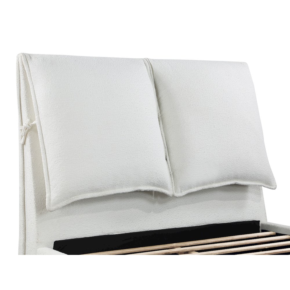Gwendoline Upholstered Queen Panel Bed White. Picture 14
