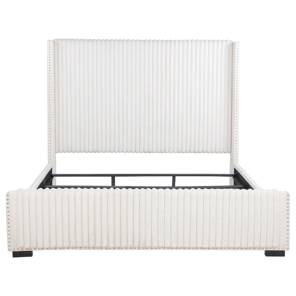 Natasha 65-inch Upholstered California King Bed Cream. Picture 4