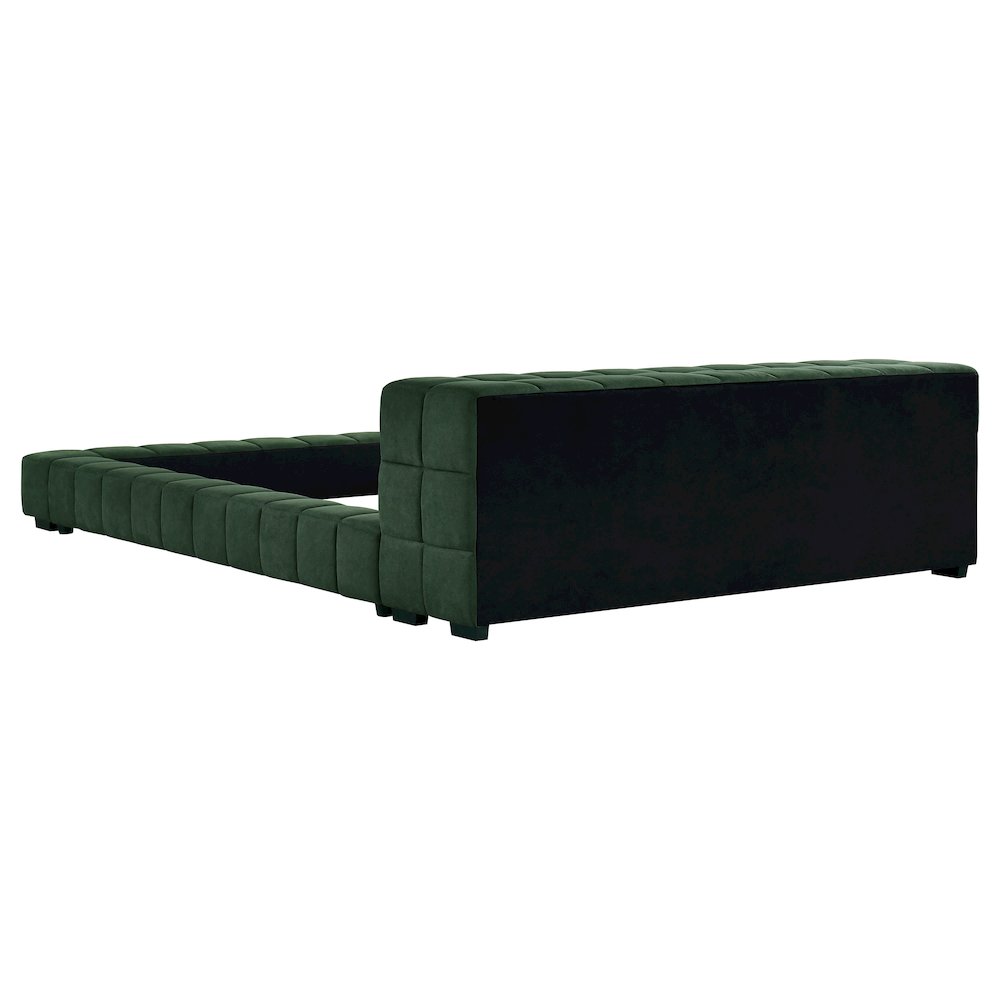 Trinity Upholstered Eastern King Platform Bed Green. Picture 4