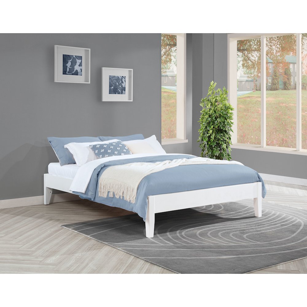Hounslow Full Universal Platform Bed White. Picture 7