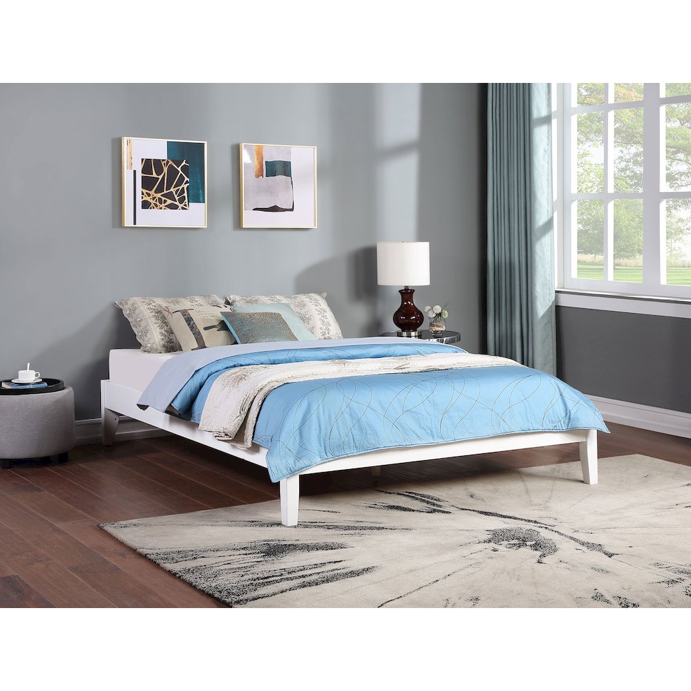 Hounslow Queen Universal Platform Bed White. Picture 8