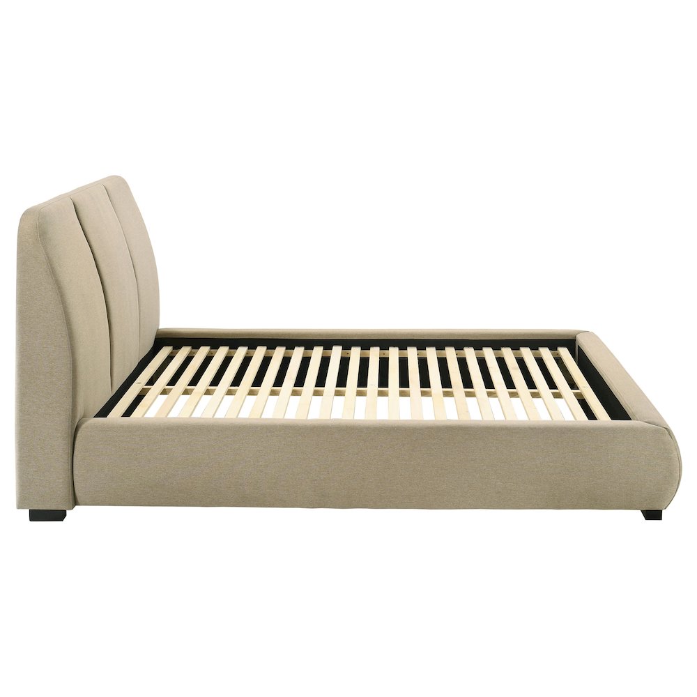 Mokena 46-inch Upholstered Queen Platform Bed Brown. Picture 6