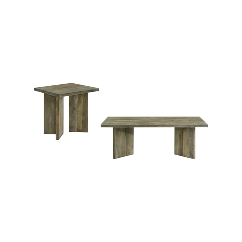 Andando 2-piece Coffee and End Table Set Mango Brown. Picture 1