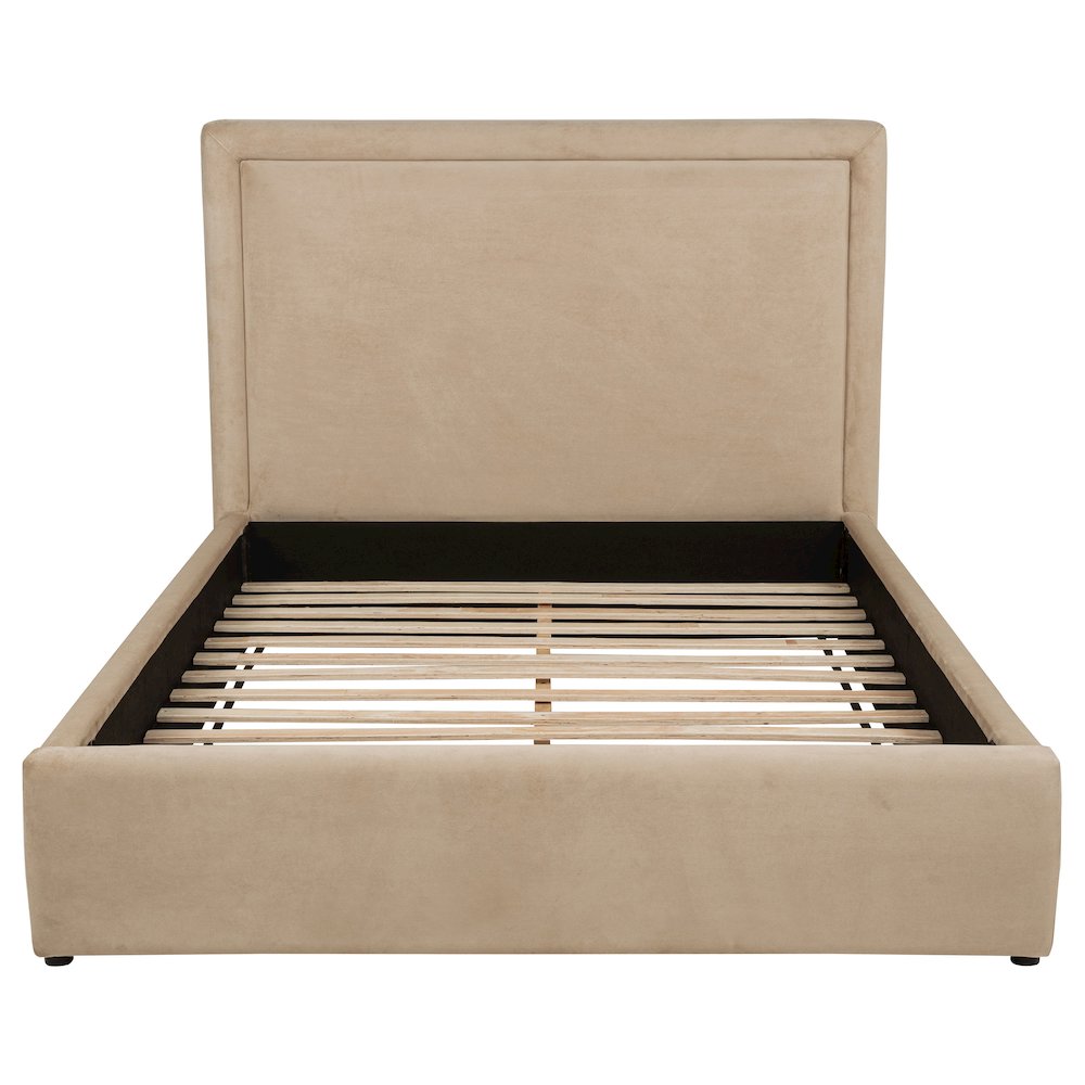Lawson 55-inch Upholstered Queen Platform Bed Light Saddle. Picture 4
