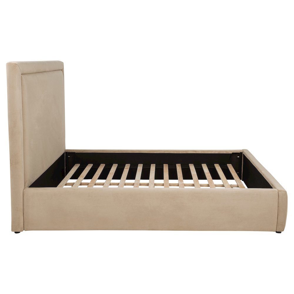 Lawson 55-inch Upholstered Queen Platform Bed Light Saddle. Picture 6
