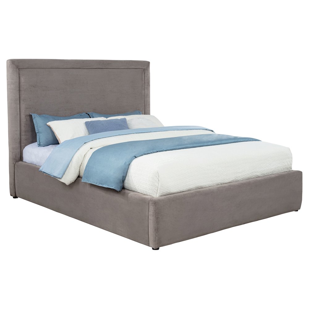 Lawson 55-inch Upholstered Full Panel Platform Bed Mushroom. Picture 3