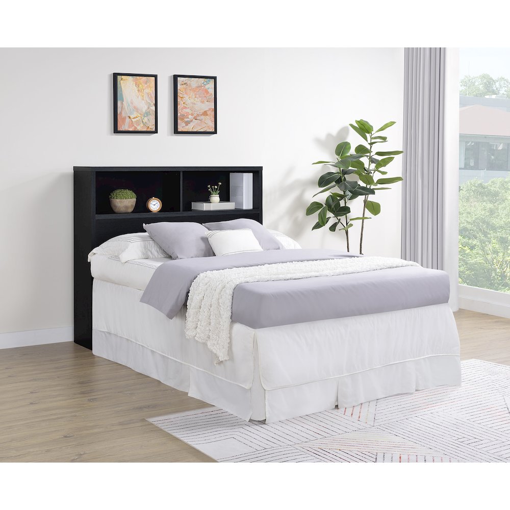 Westpark 49-inch Full Bookcase Headboard Black. Picture 2