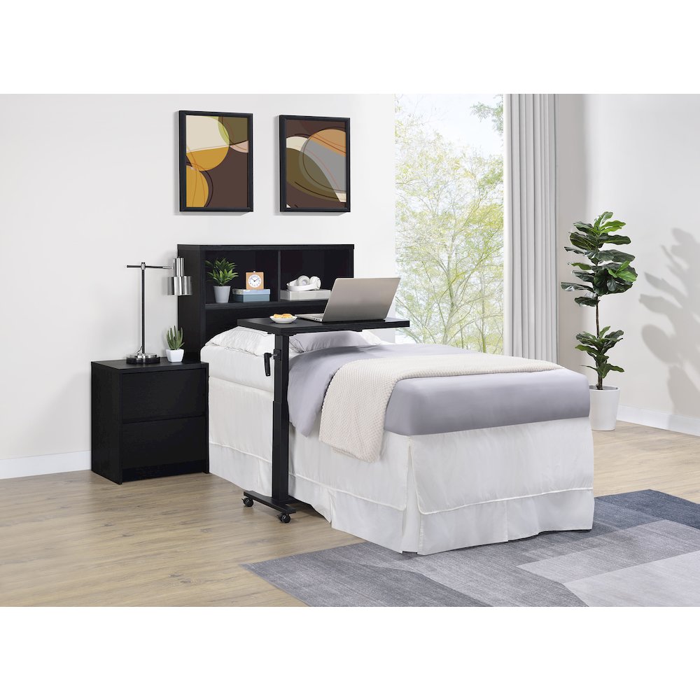 Westpark 49-inch Twin Bookcase Headboard Black. Picture 9