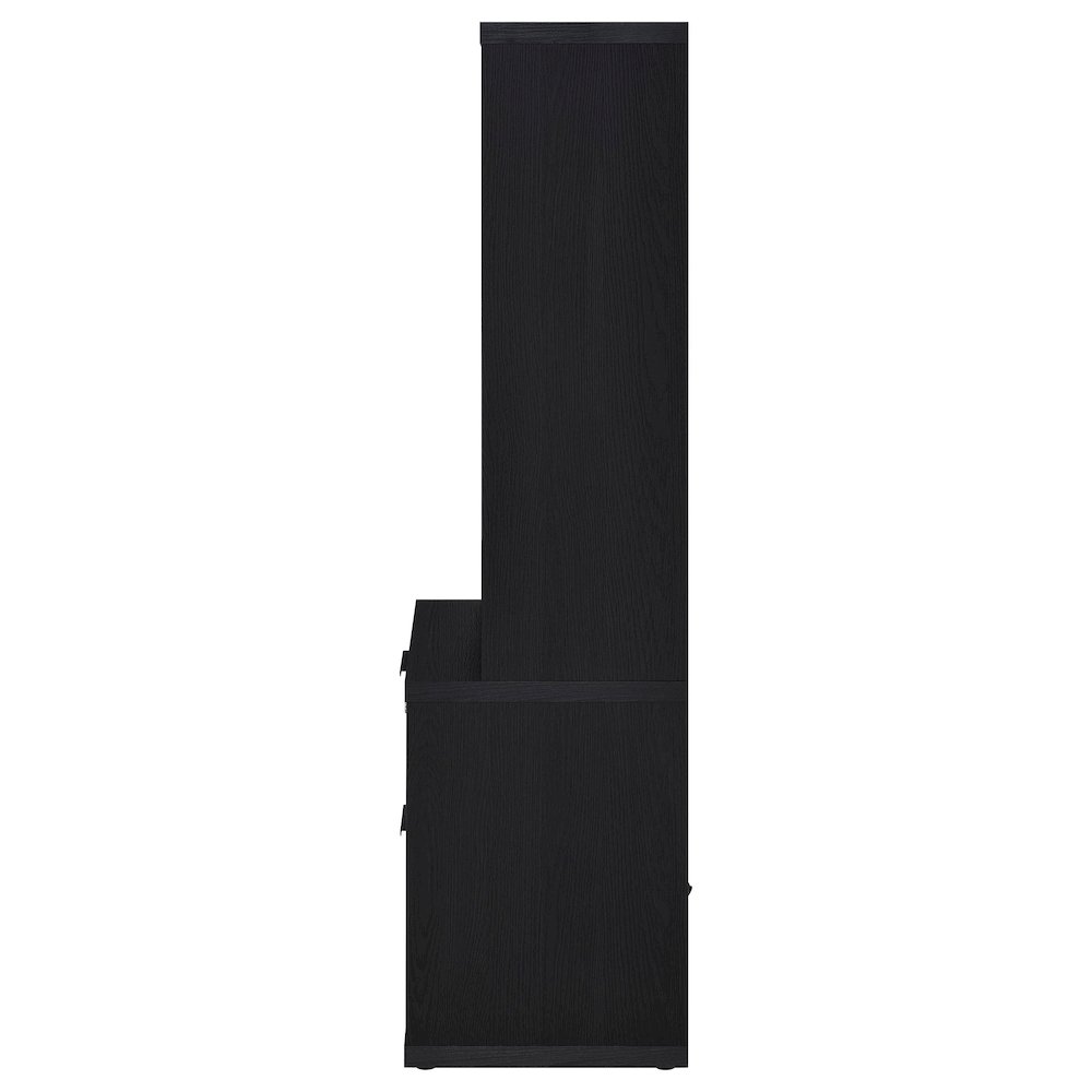 Westpark 3-piece Twin Bedroom Set Bookcase Headboard Black. Picture 11