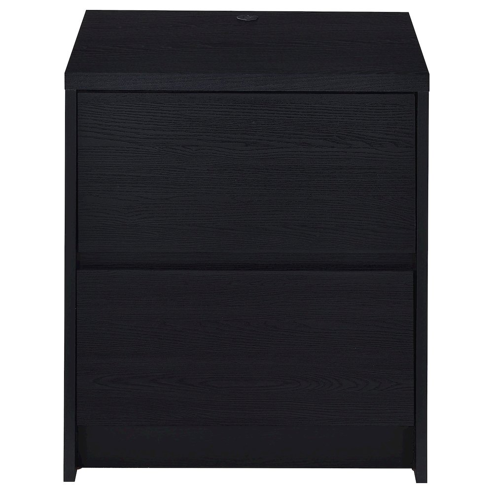 Westpark 2-drawer Nightstand LED Lights and USB Black. Picture 5