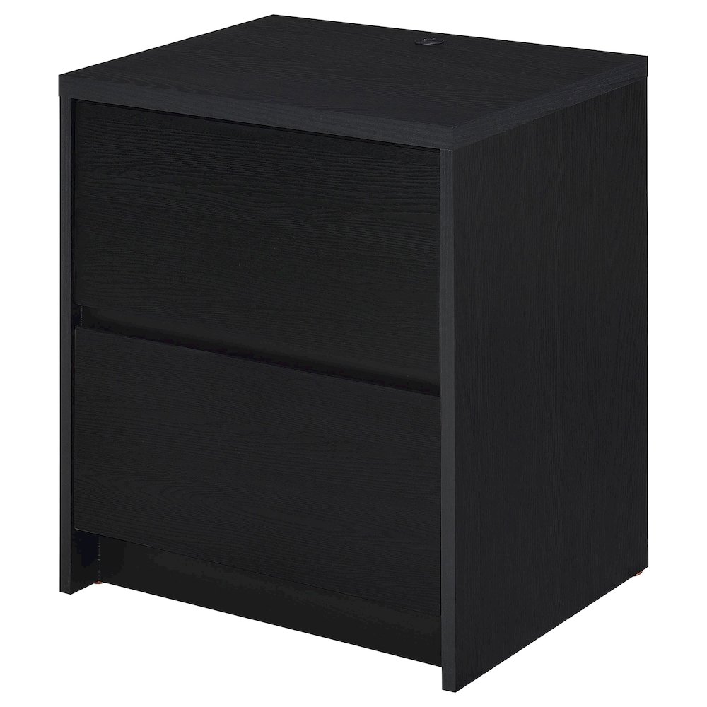 Westpark 2-drawer Nightstand LED Lights and USB Black. Picture 6