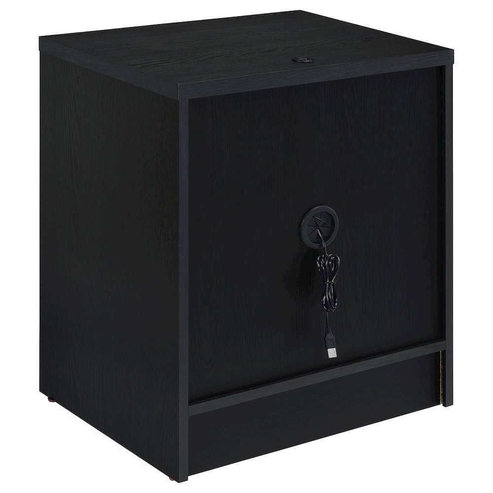 Westpark 2-drawer Nightstand LED Lights and USB Black. Picture 8