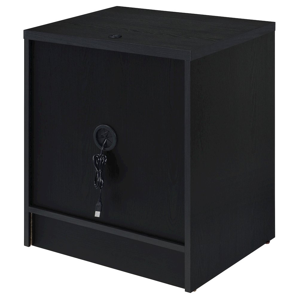 Westpark 2-drawer Nightstand LED Lights and USB Black. Picture 9