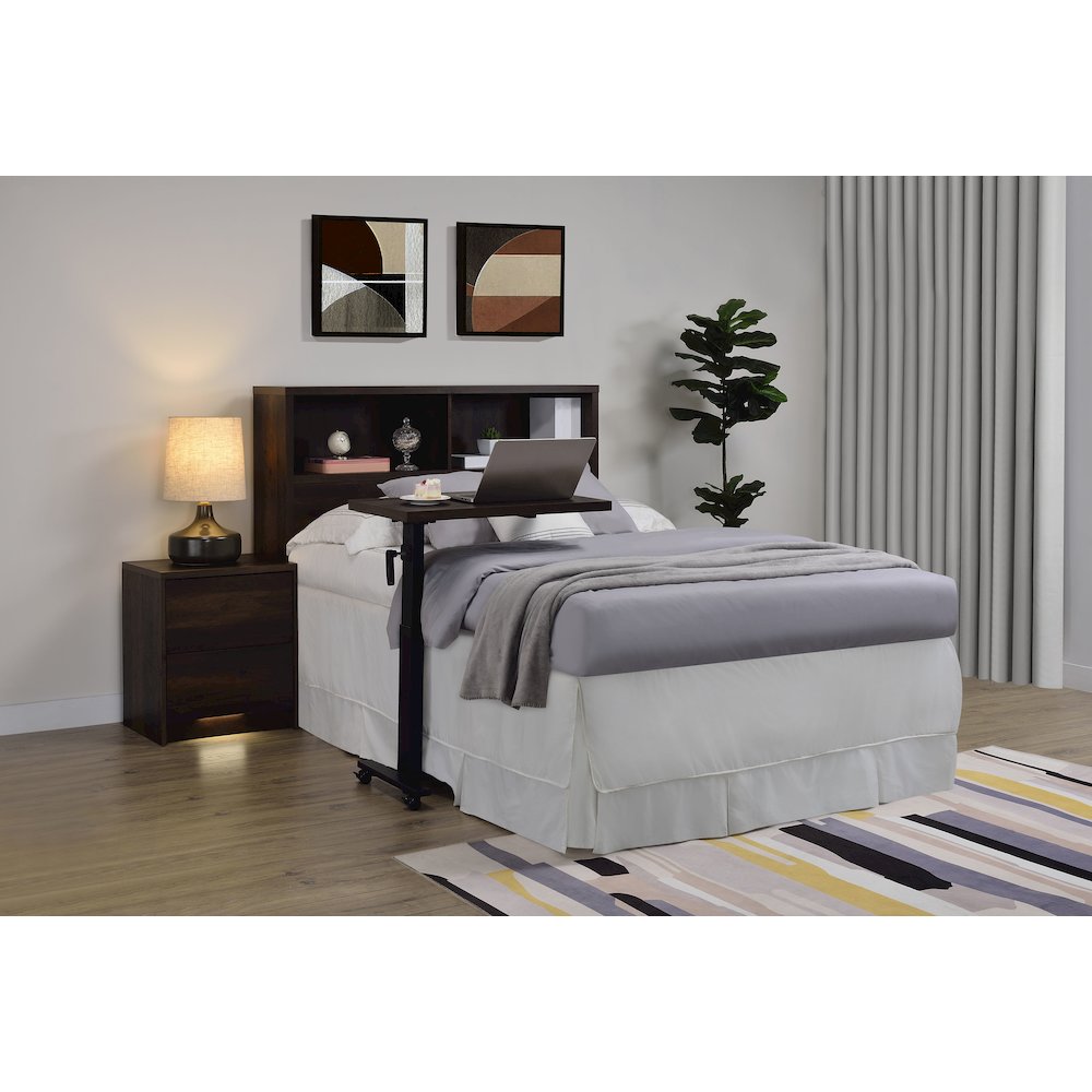 Westpark 49-inch Full Bookcase Headboard Dark Pine. Picture 10