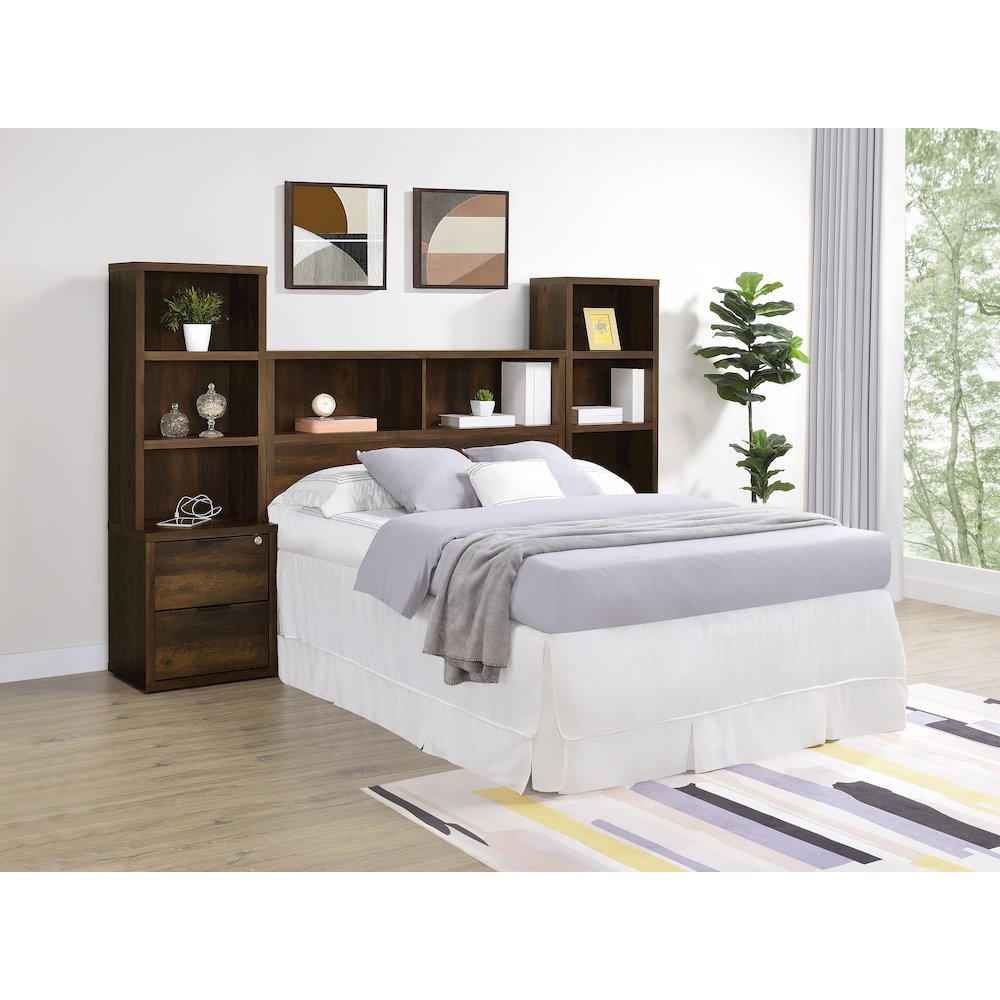 Westpark 49-inch Full Bookcase Headboard Dark Pine. Picture 11