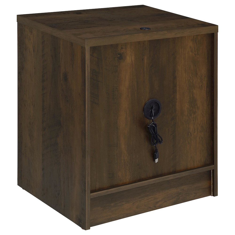 Westpark 2-drawer Nightstand LED Lights and USB Dark Pine. Picture 8