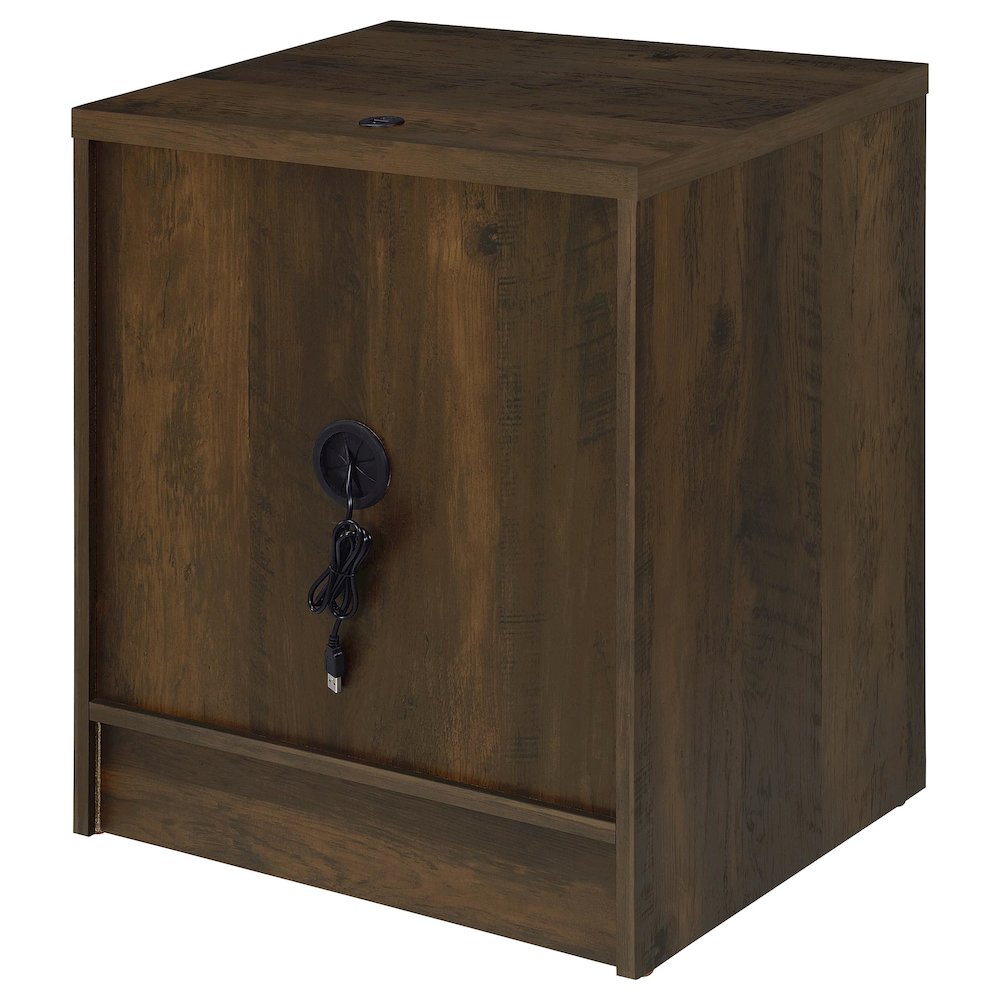 Westpark 2-drawer Nightstand LED Lights and USB Dark Pine. Picture 9