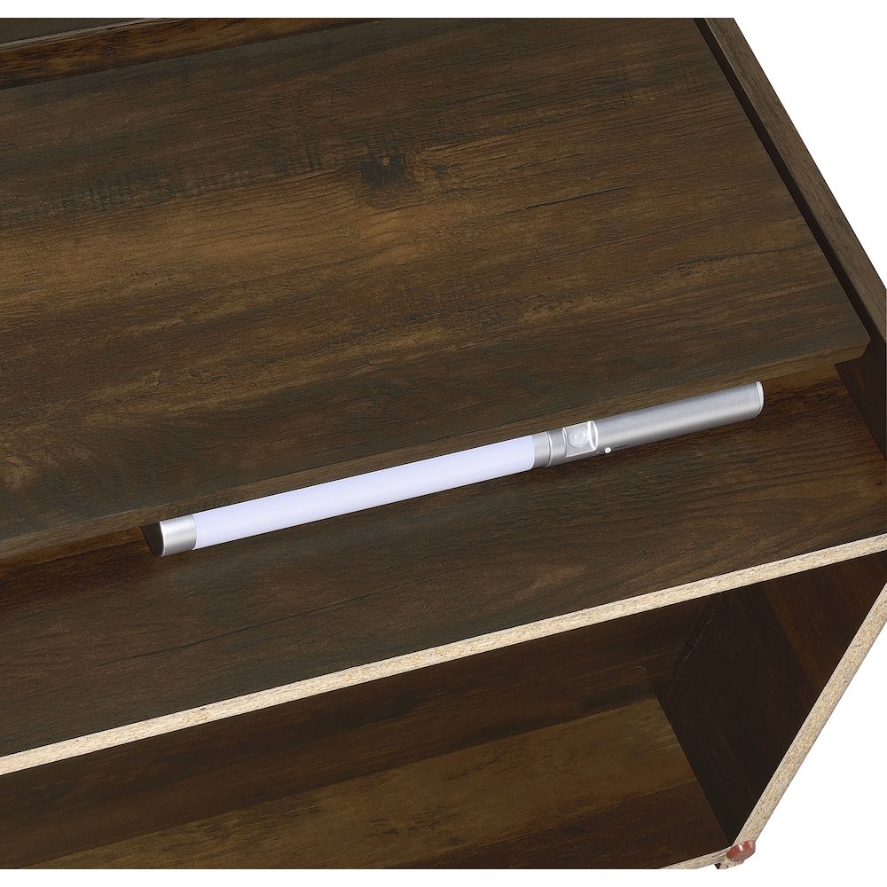 Westpark 2-drawer Nightstand LED Lights and USB Dark Pine. Picture 12
