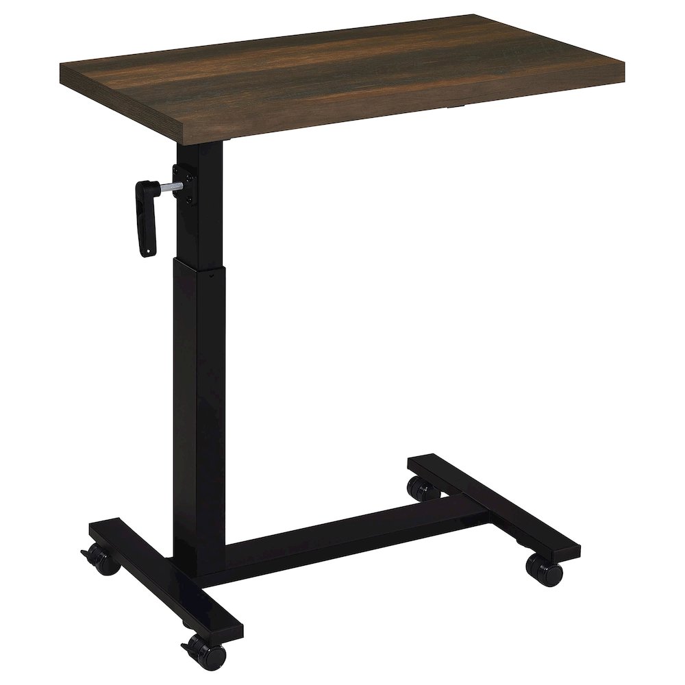 Westpark Height Adjustable Mobile Bedroom C-Table Dark Pine. Picture 4