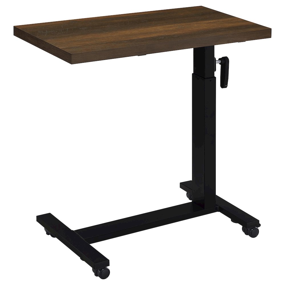 Westpark Height Adjustable Mobile Bedroom C-Table Dark Pine. Picture 9