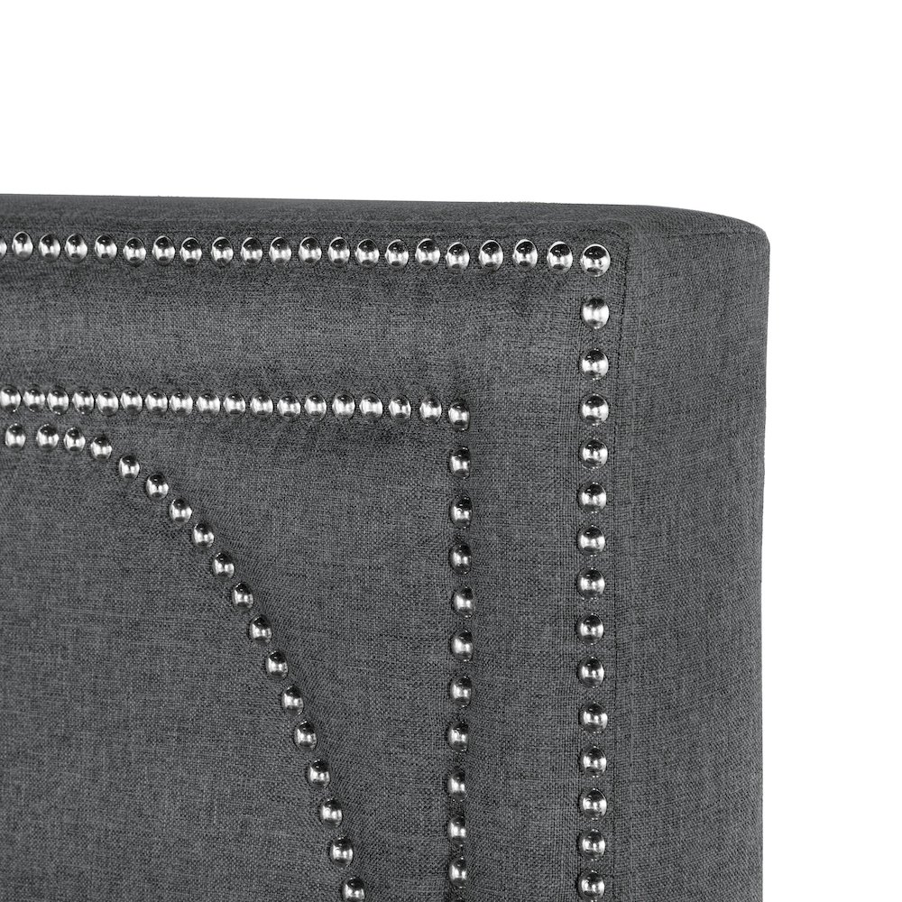 Bowfield Upholstered Eastern King Panel Bed Charcoal. Picture 11