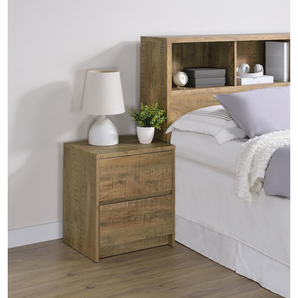 Westpark 2-drawer Nightstand LED Lights and USB Mango. Picture 2