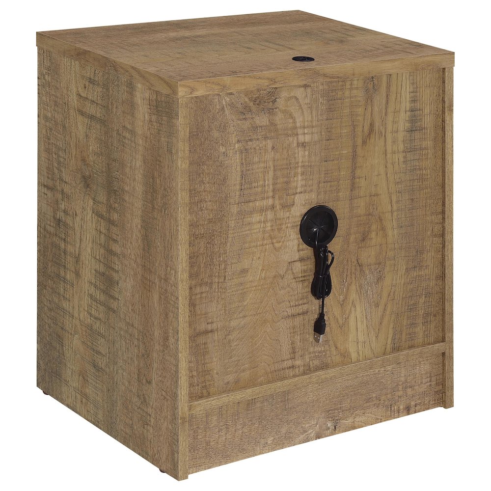 Westpark 2-drawer Nightstand LED Lights and USB Mango. Picture 8