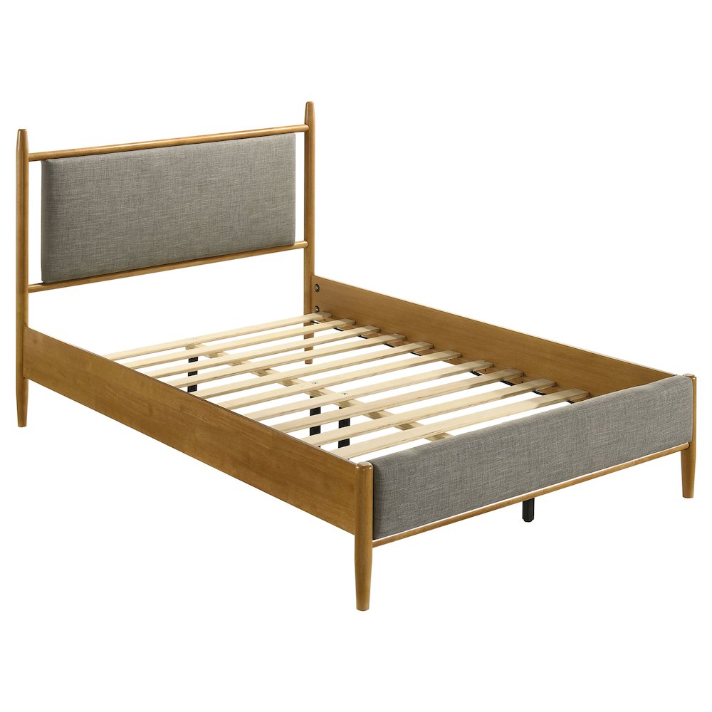 Mason 46-inch Full Panel Platform Bed Grey and Light Brown. Picture 1