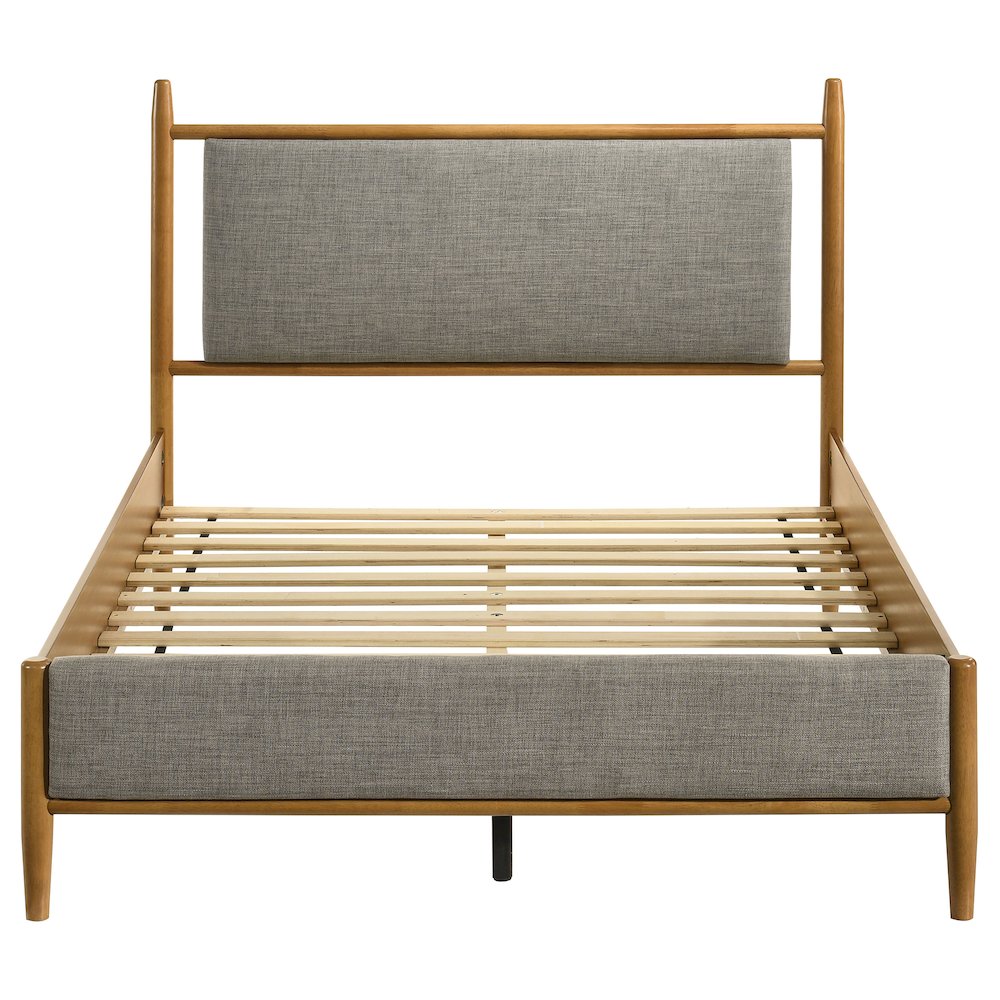 Mason 46-inch Full Panel Platform Bed Grey and Light Brown. Picture 4