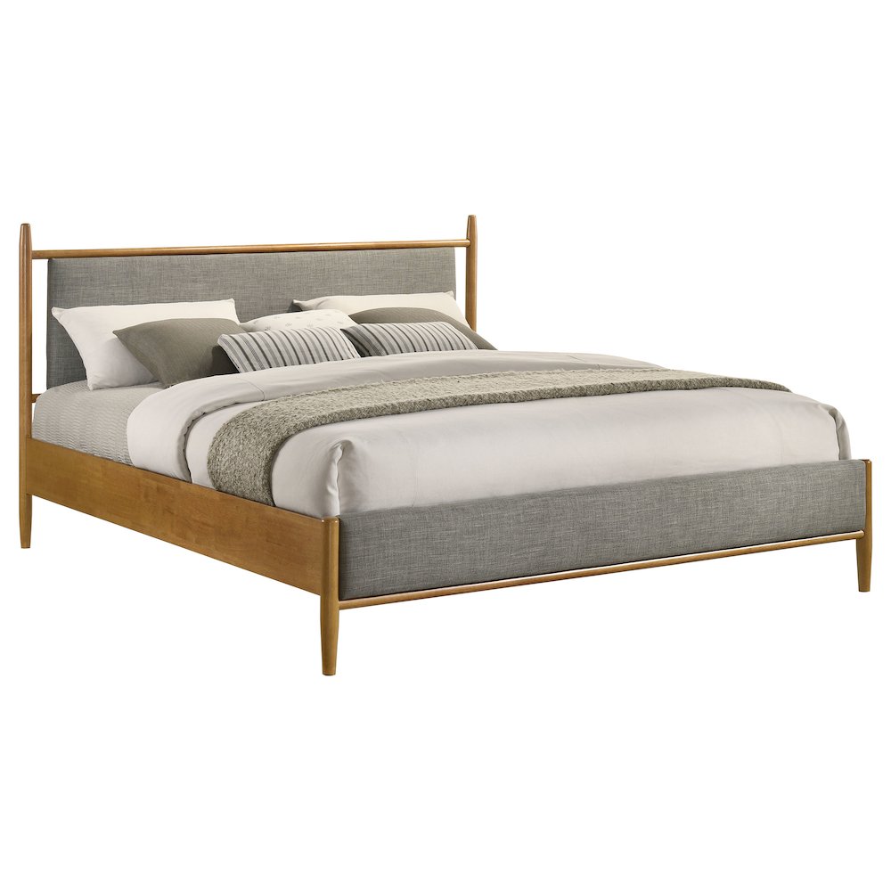 Mason 46-inch Eastern King Panel Platform Bed Light Brown. Picture 3
