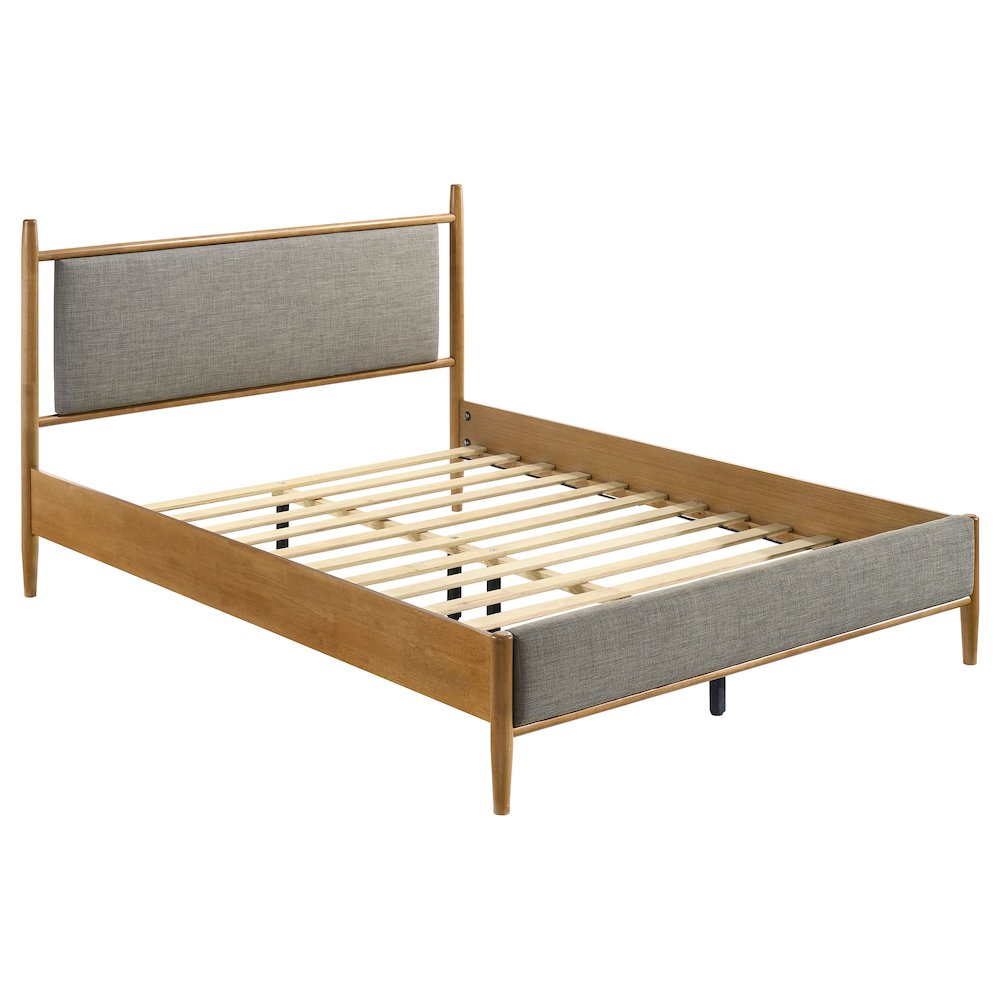 Mason 46-inch Queen Panel Platform Bed Grey and Light Brown. Picture 1