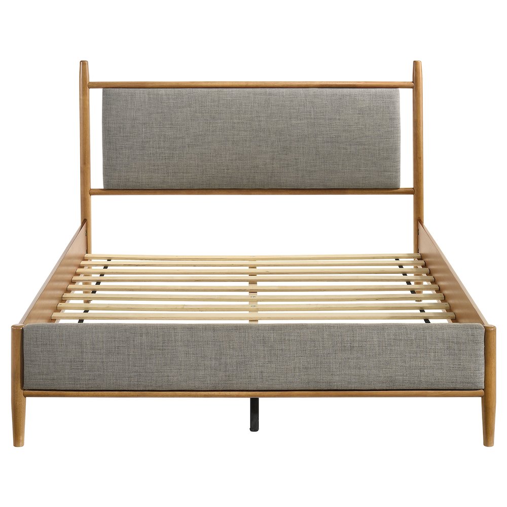 Mason 46-inch Queen Panel Platform Bed Grey and Light Brown. Picture 4
