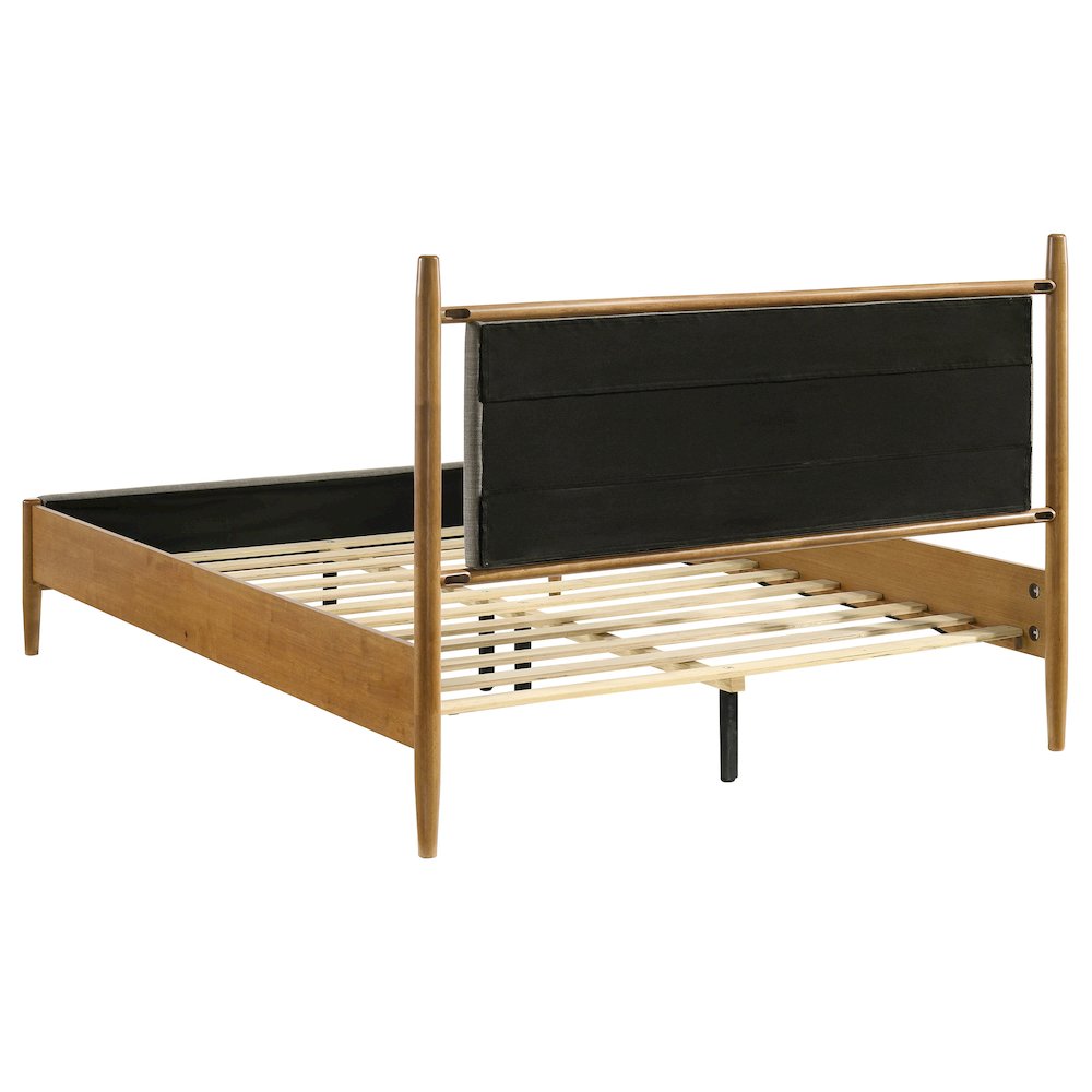 Mason 46-inch Queen Panel Platform Bed Grey and Light Brown. Picture 5