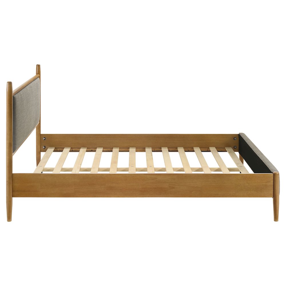 Mason 46-inch Queen Panel Platform Bed Grey and Light Brown. Picture 6