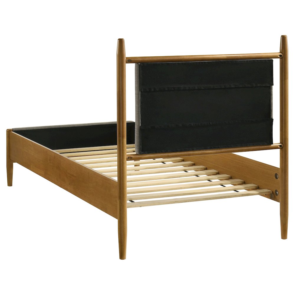 Mason 46-inch Twin Panel Platform Bed Grey and Light Brown. Picture 5