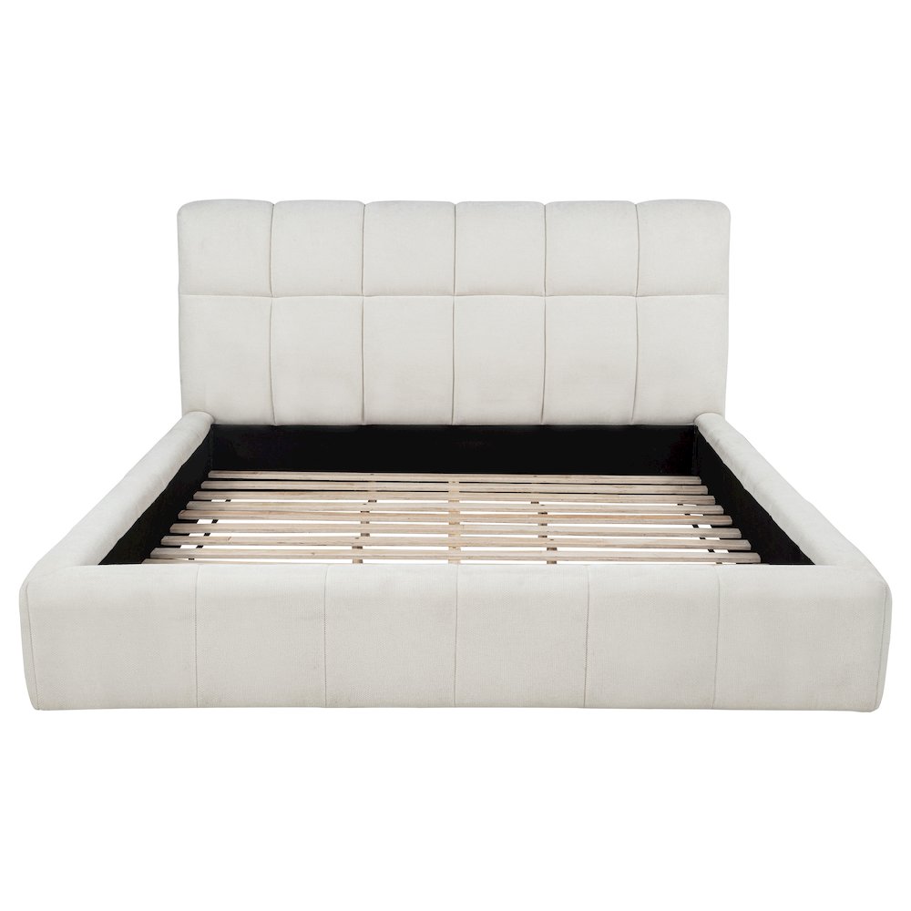 Nollet 48-inch Upholstered Queen Panel Platform Bed Cream. Picture 4