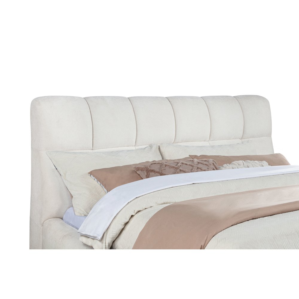 Nollet 48-inch Upholstered Queen Panel Platform Bed Cream. Picture 7