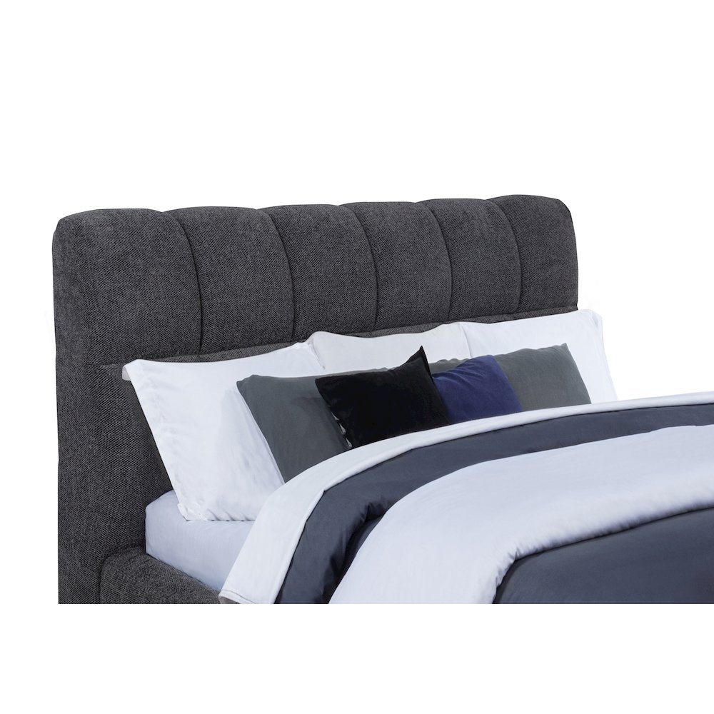 Nollet 48-inch Upholstered Eastern King Platform Bed Grey. Picture 7