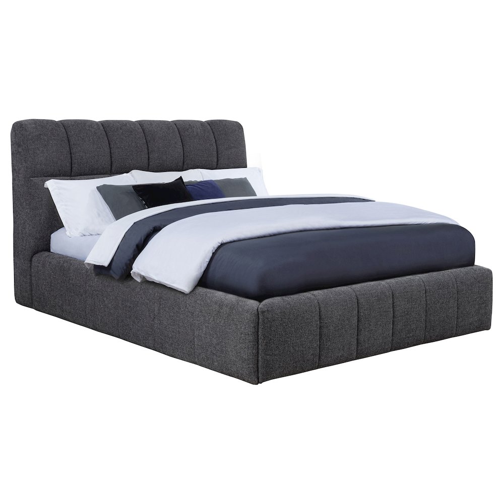 Nollet 48-inch Upholstered California King Platform Bed Grey. Picture 3