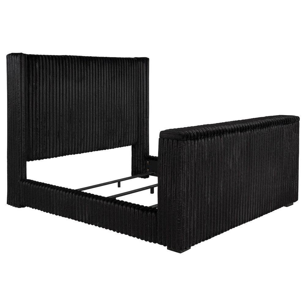 Centergrove Upholstered California King Wingback TV Bed Black. Picture 1