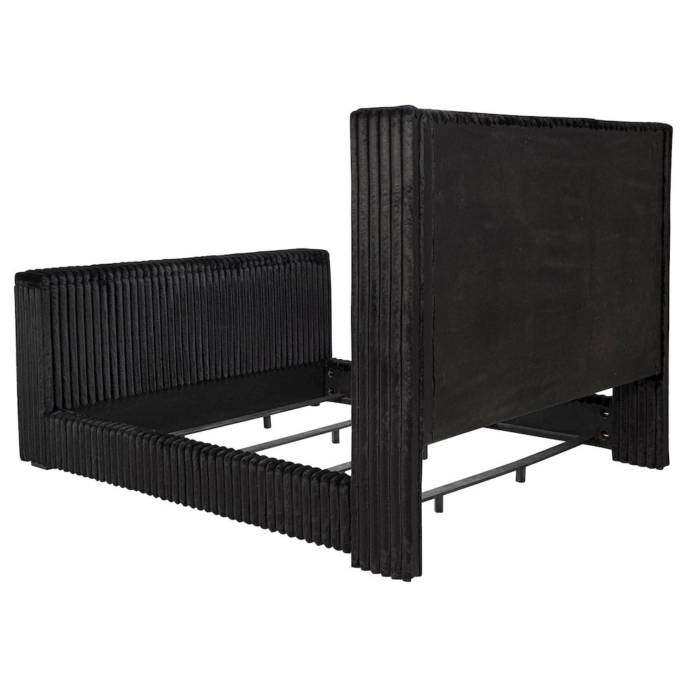Centergrove Upholstered California King Wingback TV Bed Black. Picture 5