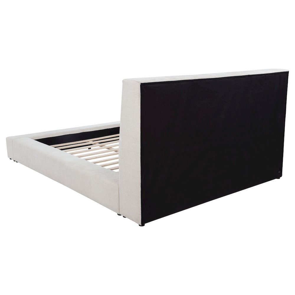 Dreux Upholstered Queen Panel Platform Bed Cream. Picture 7