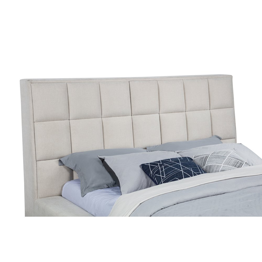 Dreux Upholstered Queen Panel Platform Bed Cream. Picture 9