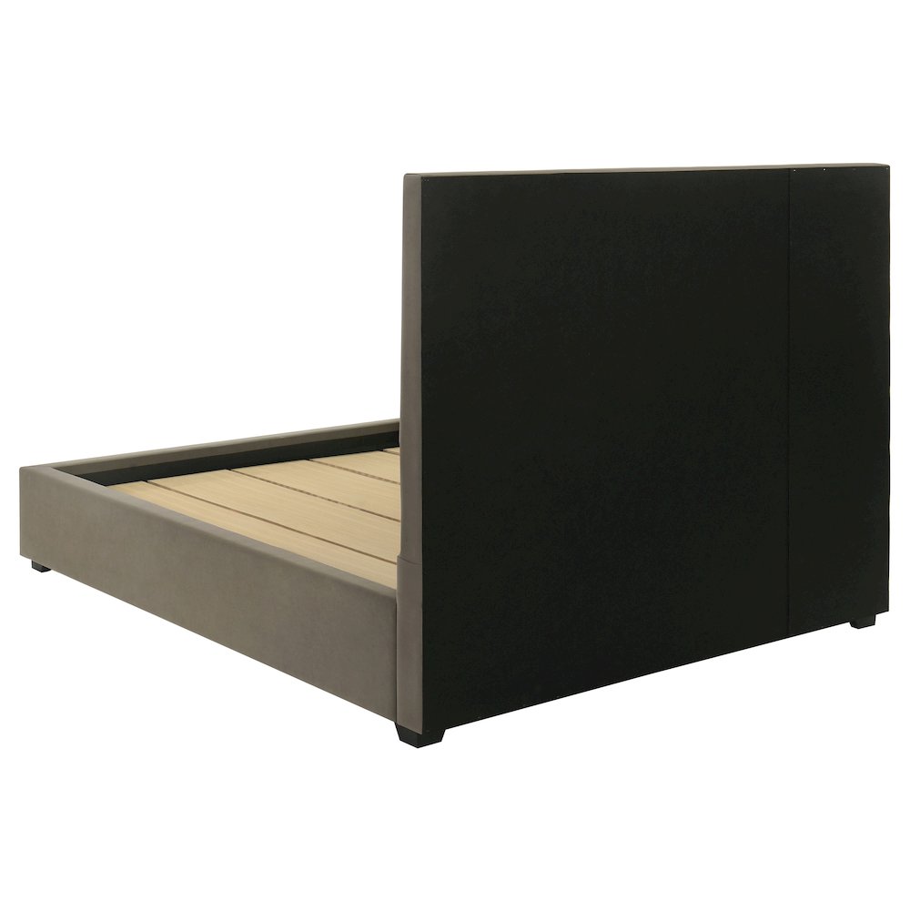 Delsea Upholstered Eastern King Platform Bed Light Brown. Picture 5